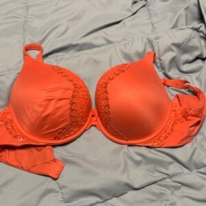 Victoria's Secret Vibrant Coral Lace Bra